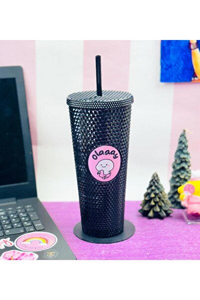 Gift Moda Star Sky Kristal Desenli Pipetli Bardak 750Ml
