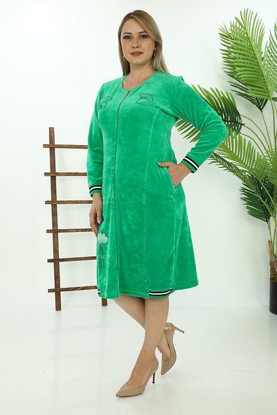 STELLETO Embroidered Plus Size Winter Velvet Tunic