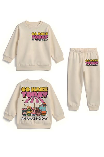 MYADA Premium Unisex Printed Bottom Top Kids Set