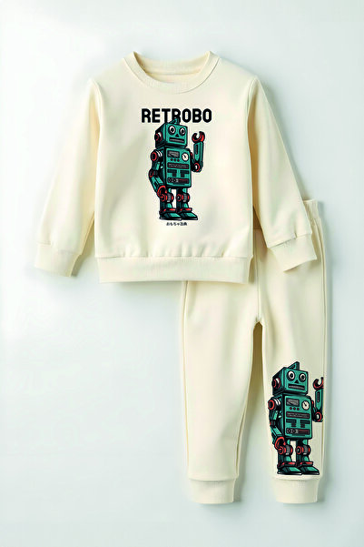 MYADA Premium retro robot Štampano donji i gornji deo dječji set 22794