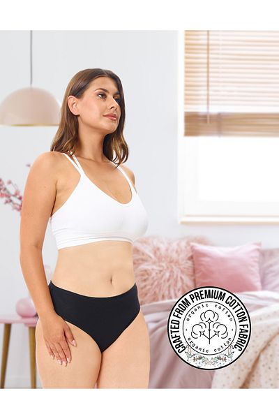 ALYA UNDERWEAR Chiloți din bumbac pentru femei Lenjerie de corp de bază colorată, pachet de 10 (multicolor-x36)