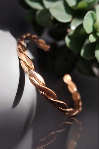 Öze Aksesuar 100% Pure Copper Bracelet Braided Model Bracelet