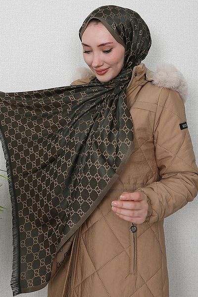 GİYZAMİLA Milan Shawl Khaki