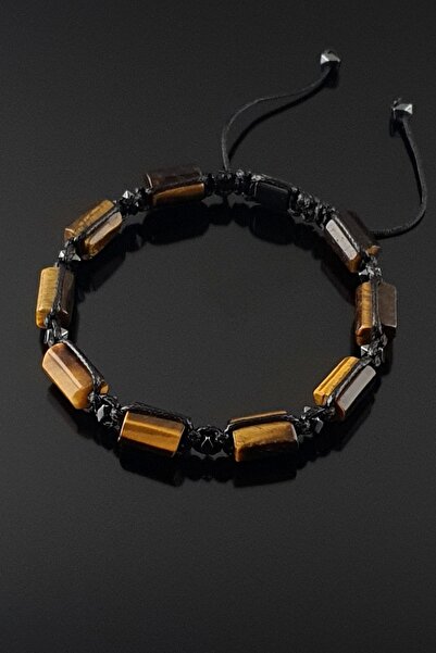 Seven Art Jewelry سوار عين النمر والهيماتيت من الحجر الطبيعي - سوار هدية للرج...