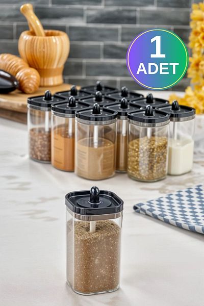 WAPPA 1 Piece Spice Bowl Set with Lid and Spoon 300 ml