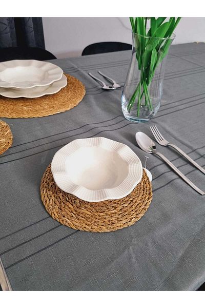 Lider MAGNESİA Leader Magnesia - Set of 6 20cm American Wicker Plates