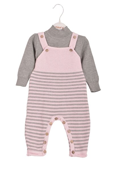Minora Knitwear Baby Bodysuit Hanger Salopet Powder