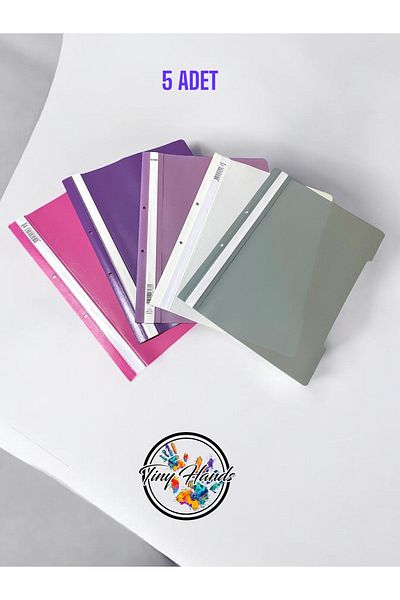 tiny hands 5Pcs A4 Colorful Ring Binder 5 Colors Ring Binder Office Desk School Paperwork Filing Ring Binder