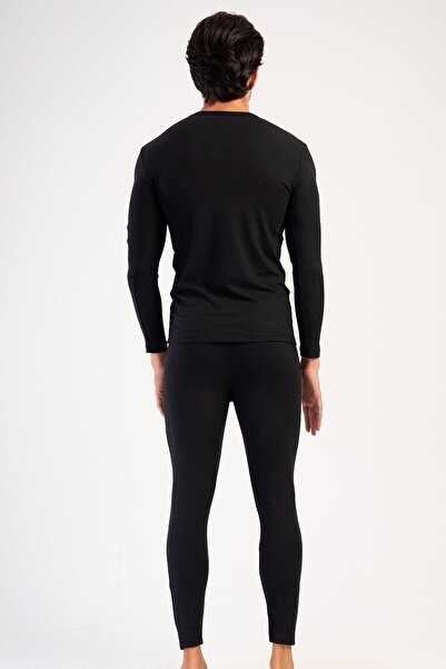 C&City Ανδρικό Σετ Εσωρούχων Crew Neck Thermal - Μακρυμάνικο Μαύρο 405153 / 409002