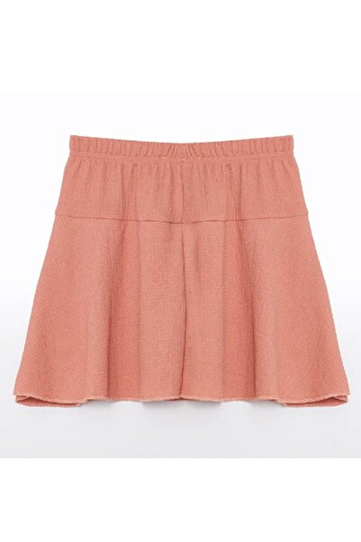 Chandraswear Girl's Shorts Skirt - Salmon Wrap with Elastic Waist