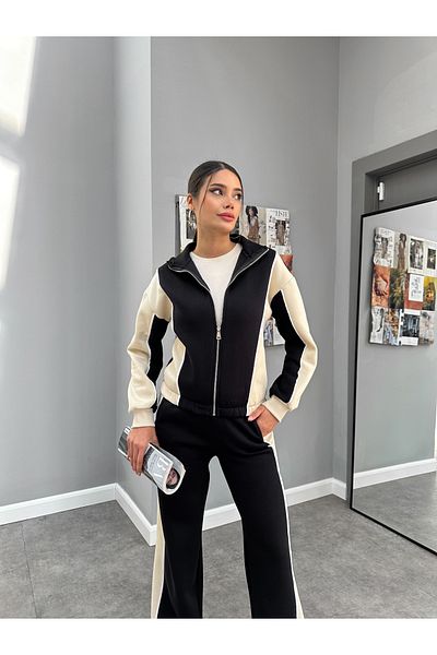 ESRAHELVACI Double Color Bias Sweatshirt Set