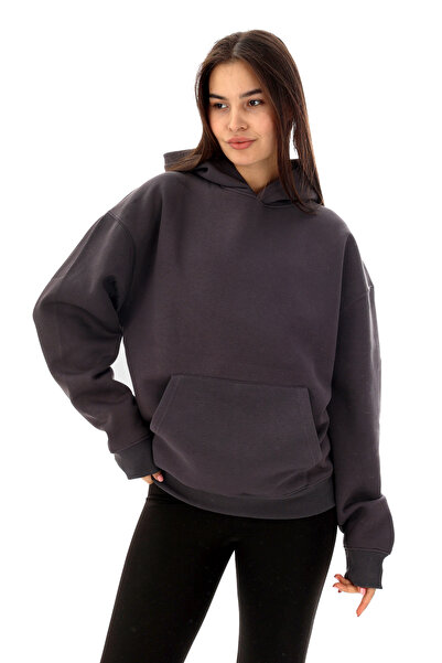 Persona Unisex antrasit basic sweatshirt Hoodie