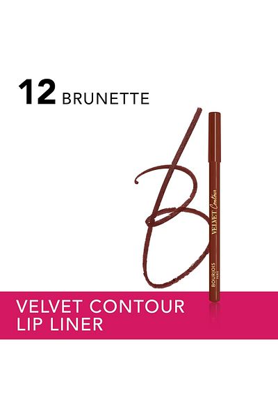 Bourjois Velvet Contour Lip Liner - 12 - Brunette, 1.14g