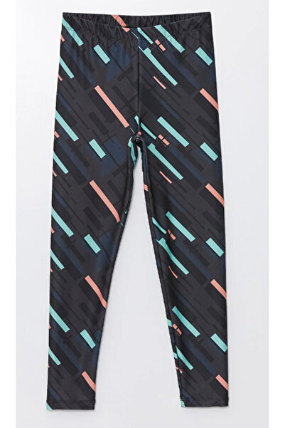 Chandraswear Girl's Printed Active Tights Anthracite- Felix