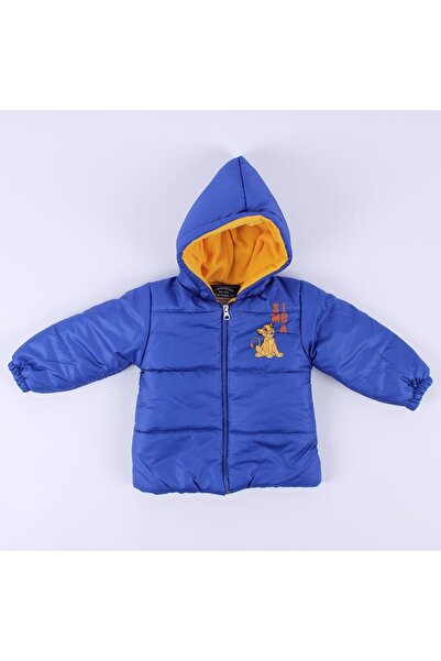 bebegen Mavi Simba Baskılı Kapşonlu Mont