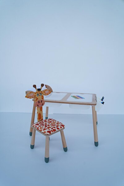 Butik Super Premium Hayvan Figürlü Aktivite Masa Seti