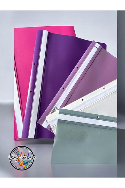 tiny hands 5Pcs A4 Colorful Ring Binder 5 Colors Ring Binder Office Desk School Paperwork Filing Ring Binder