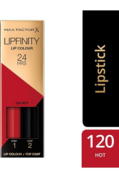 Max Factor Lipfinity 2-step Long Lasting Lipstick - 120 Hot, 2.3ml + 1.9g