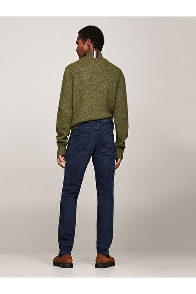 Tommy Hilfiger Men's Regular Waisted Slim Fit Straight Leg Black Jeans Mw0Mw33338-1Bl