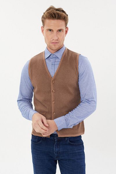 Tony Montana Tony Sports Double Color Knitwear Vest- T-1247