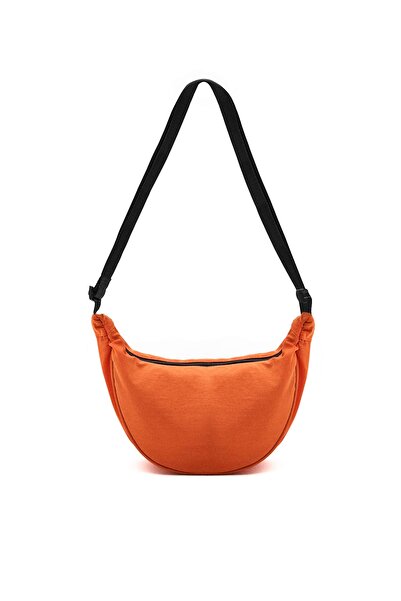 Genel Markalar Knox Turuncu Çapraz Askılı - Baskılı Moon Bag - Yarım Ay Unisex Çanta