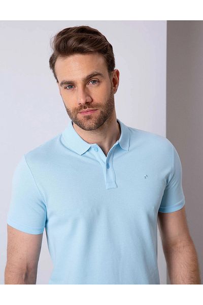 Pierre Cardin Μπλουζάκι Polo Slim Fit γαλάζιο - G021GL011.000.743346