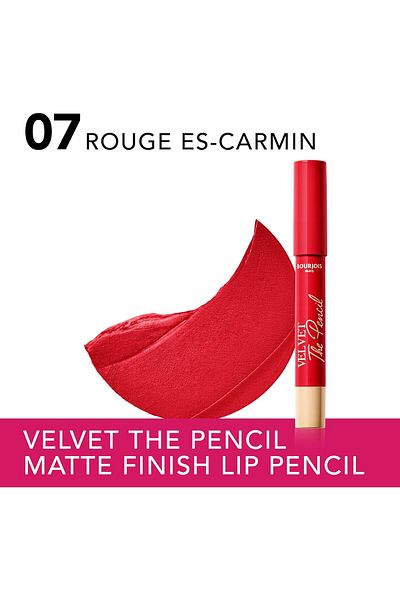 Bourjois Velvet the Pencil - 07 - Rouge Es-Carmin, 3g