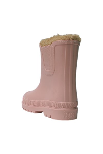 IGOR İgor Tokio Kürklü Bebek Yağmur Çizmesi Pudra