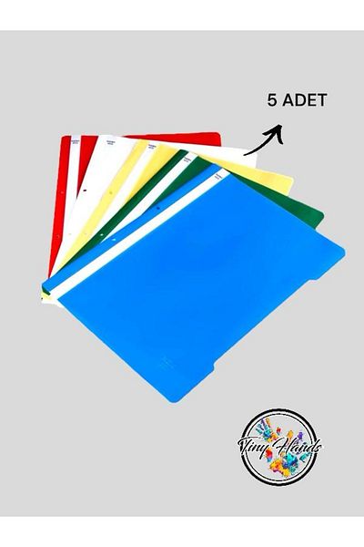tiny hands 5Pcs A4 Colorful Ring Binder 5 Colors Ring Binder Office Bureau School Paperwork Filing Blue File