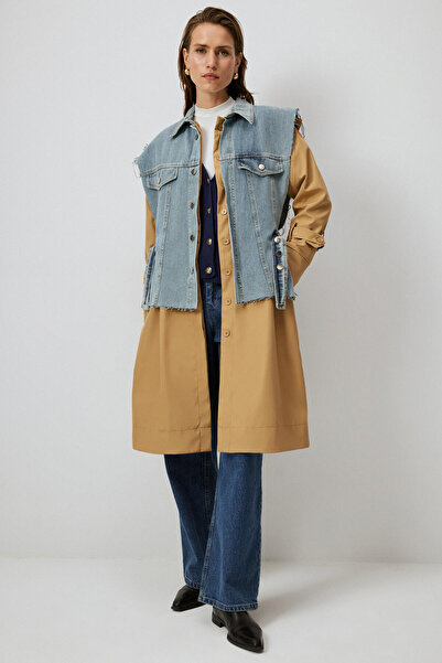 Touché Privé TRENČKOT S DENIMOVÝM OBLOŽENím