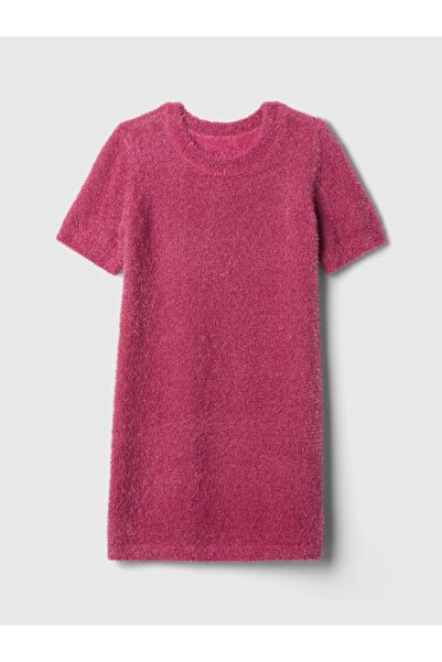 GAP Kız Çocuk Pembe Parlak Triko Elbise