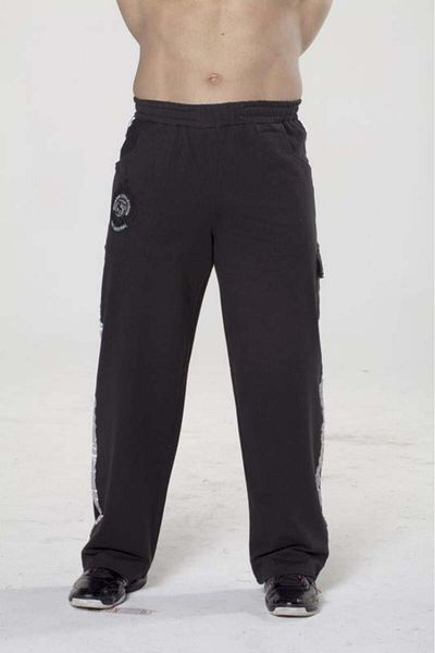 Big Sam Straight Cut Black Cotton Sweatpants