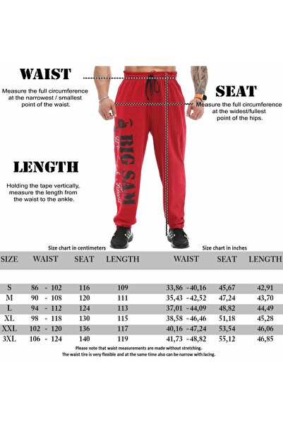 Big Sam Vücut Geliştirme Body Pantolon Eşofman Altı Bordo 1172