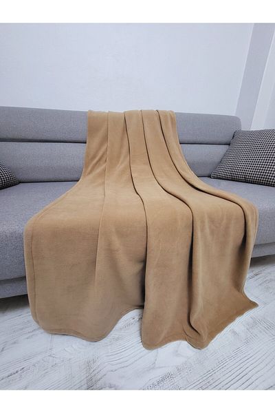 MUSGEM Beige Fleece Tv Blanket