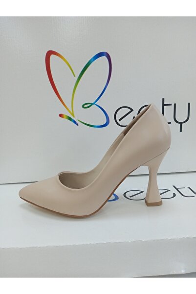 Beety Moda rüzgar bej rengi stiletto