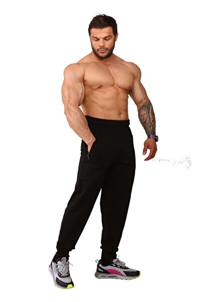 BGSM Pantaloni de trening oversize pentru bărbați cu picior elastic Pnt1336
