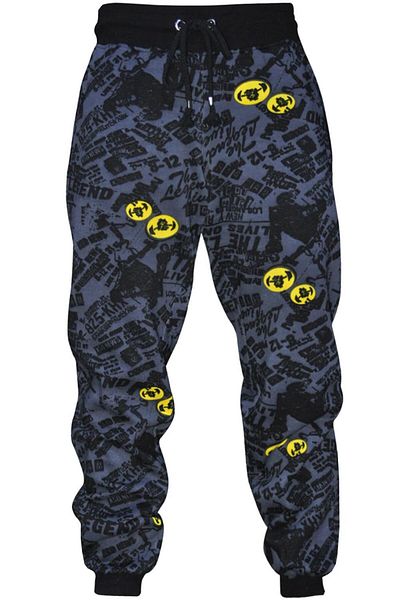 Big Sam Men's Blue Elastic Leg Sweatpants,