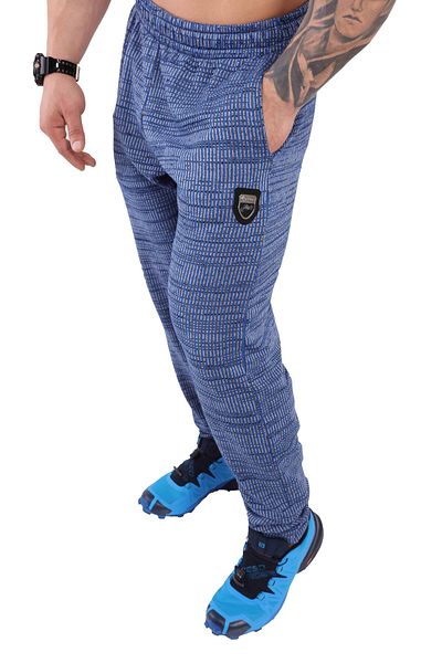 Big Sam Men's Sports Pants - Blue Sweatpants, Model 1256