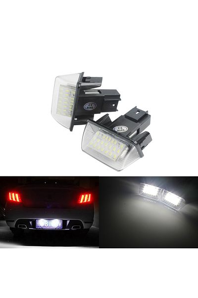 Choice مصابيح لوحة أرقام السيارة LED من كانبوس أنجرونج بيضاء 6000 كيلو لسيارات بيجو 206 207 307 308 406 407