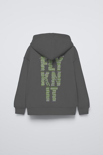The Champ Clothing Детски суичър с пушена качулка Collective Back Fly Kn It Printed