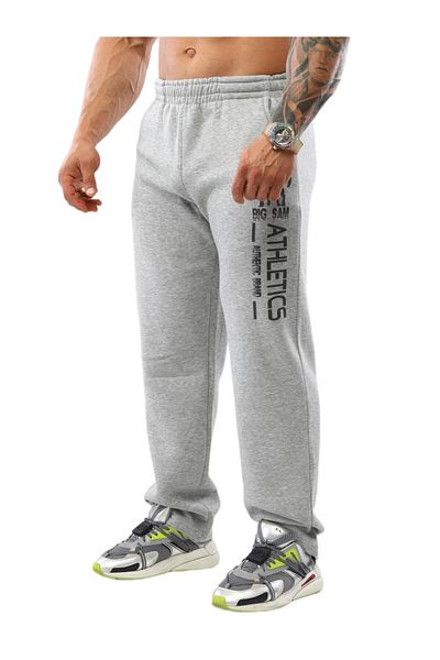 Big Sam Gray Melange Winter Sweatpants 1141