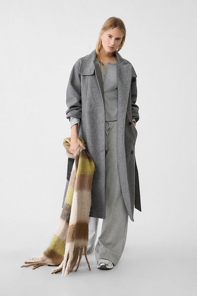 Stradivarius Gray Women Coats Styles Prices Trendyol