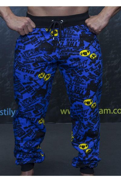 Big Sam Blue Skinny Leg Winter Sweatpants Trousers 1089
