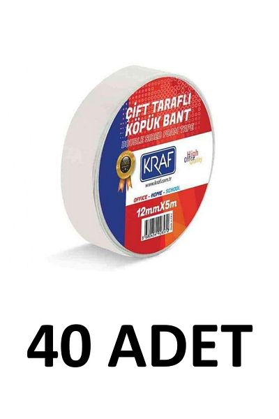 KRAF 40 Τεμάχια 12 Mm X 5 μέτρα Ταινία αφρού διπλής όψης