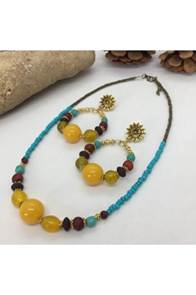 Porsuk Alternatif Women Yellow Blue Handmade Ethnic Authentic Bohemian Hippie...