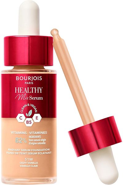 Bourjois Bourjois Healthy Mix 51 Light Vanilla Instant Glow Serum Foundation Vegan Formula Dewy Finish 30ml