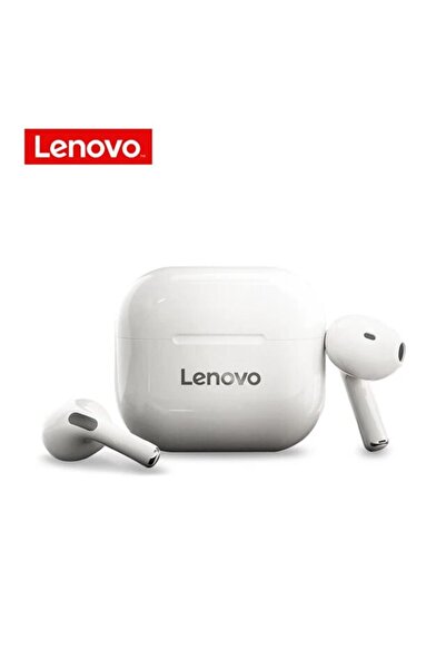 LENOVO WHITE LP40 Earphones TWS Wireless Bluetooth 5.0 Earbuds Bass Touch Control Stereo Noise Reductio...