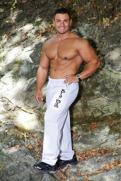 Big Sam Gray Melange Winter Sweatpants 977