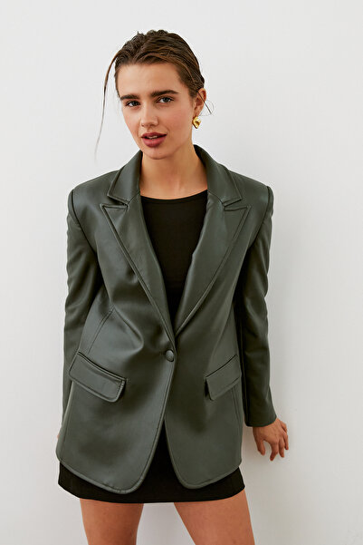 urban focus Blazer Leather Jacket