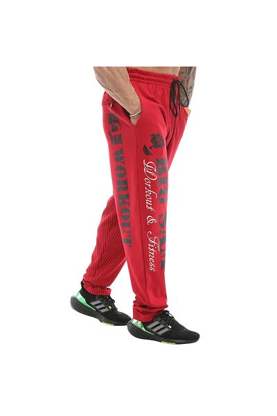 Big Sam Bodybuilding Body Pants Sweatpants Claret Red 1172